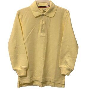 French Toast Boys School Uniform Size XS 4/5 Long Sleeve Pique Polo Yellow